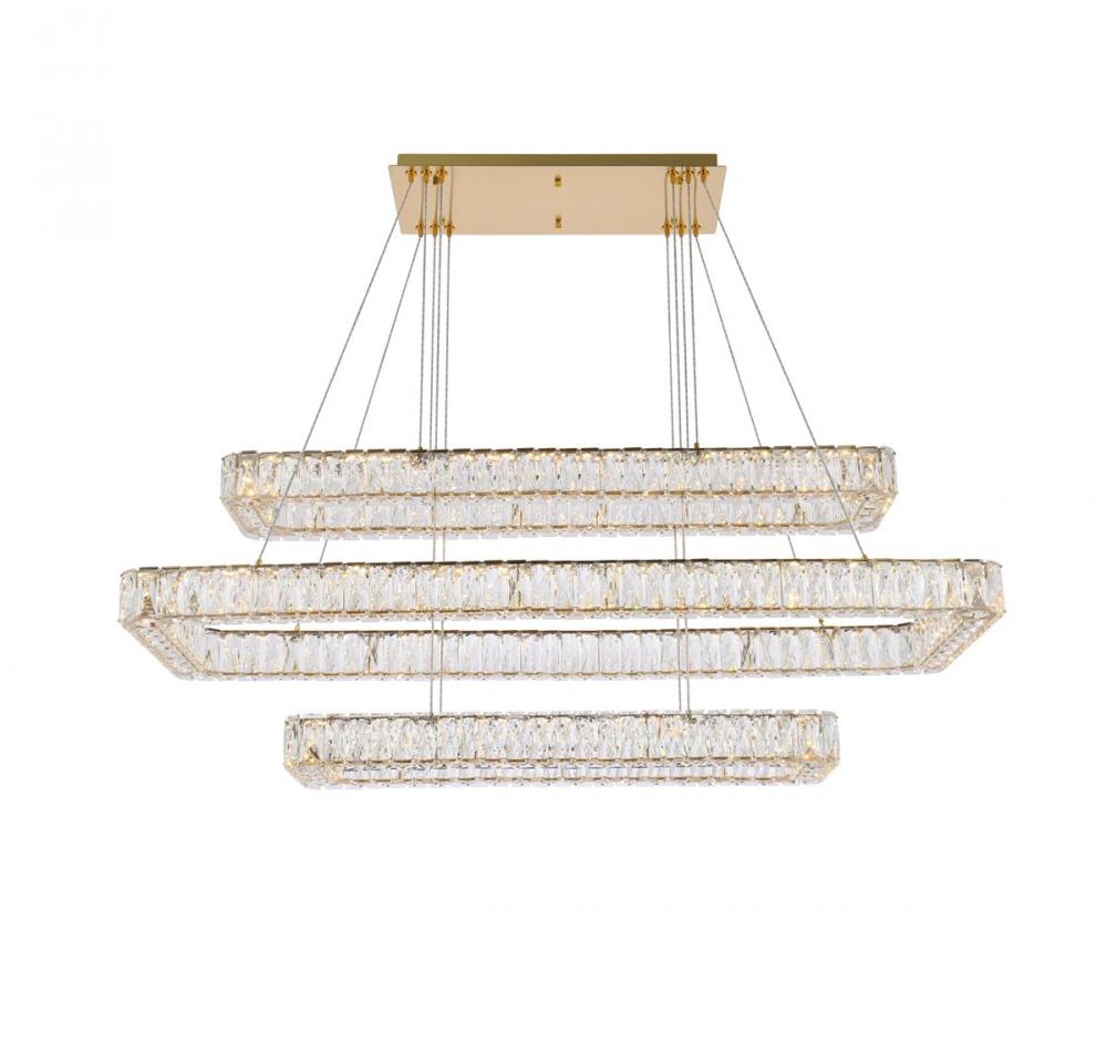 Elegant Lighting MONROE 3504G50L3G Pendant Modern - Gold