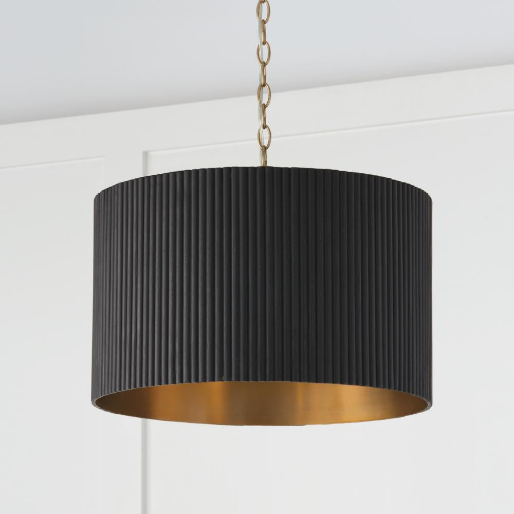 Capital Lighting DONOVAN 350741KR Pendant Transitional - Black Stain And Matte Brass