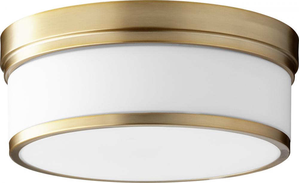 Quorum Lighting CELESTE 3509-14-80 Flush Mount Transitional - Aged Brass