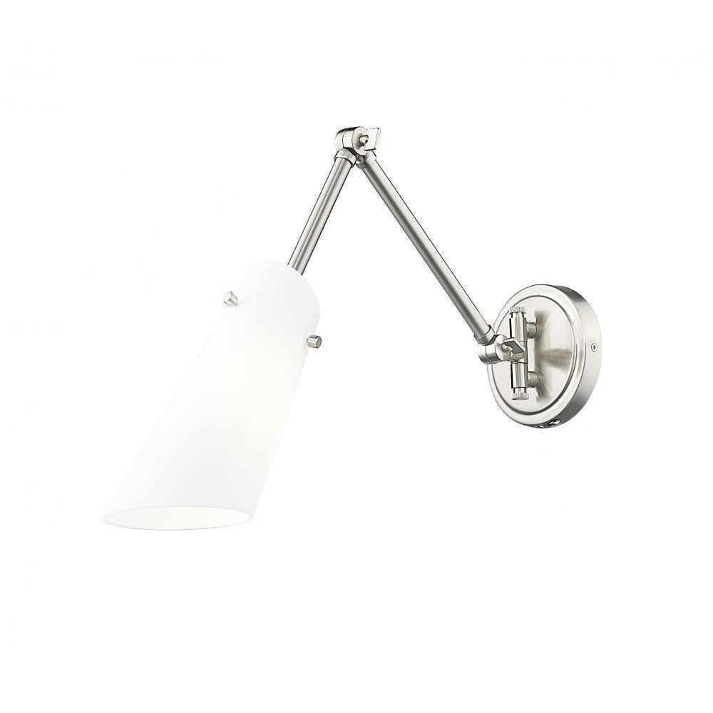 1 Light Wall Sconce-White Opal