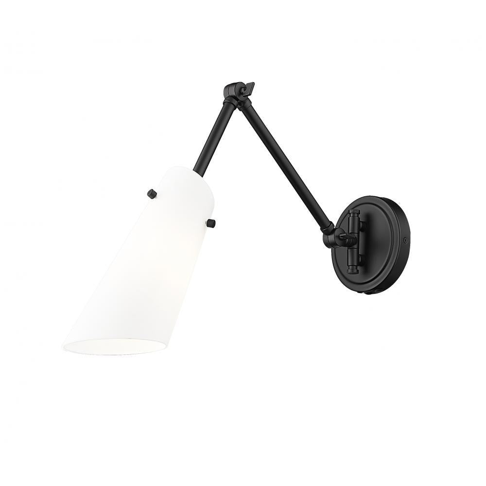 1 Light Wall Sconce-White Opal