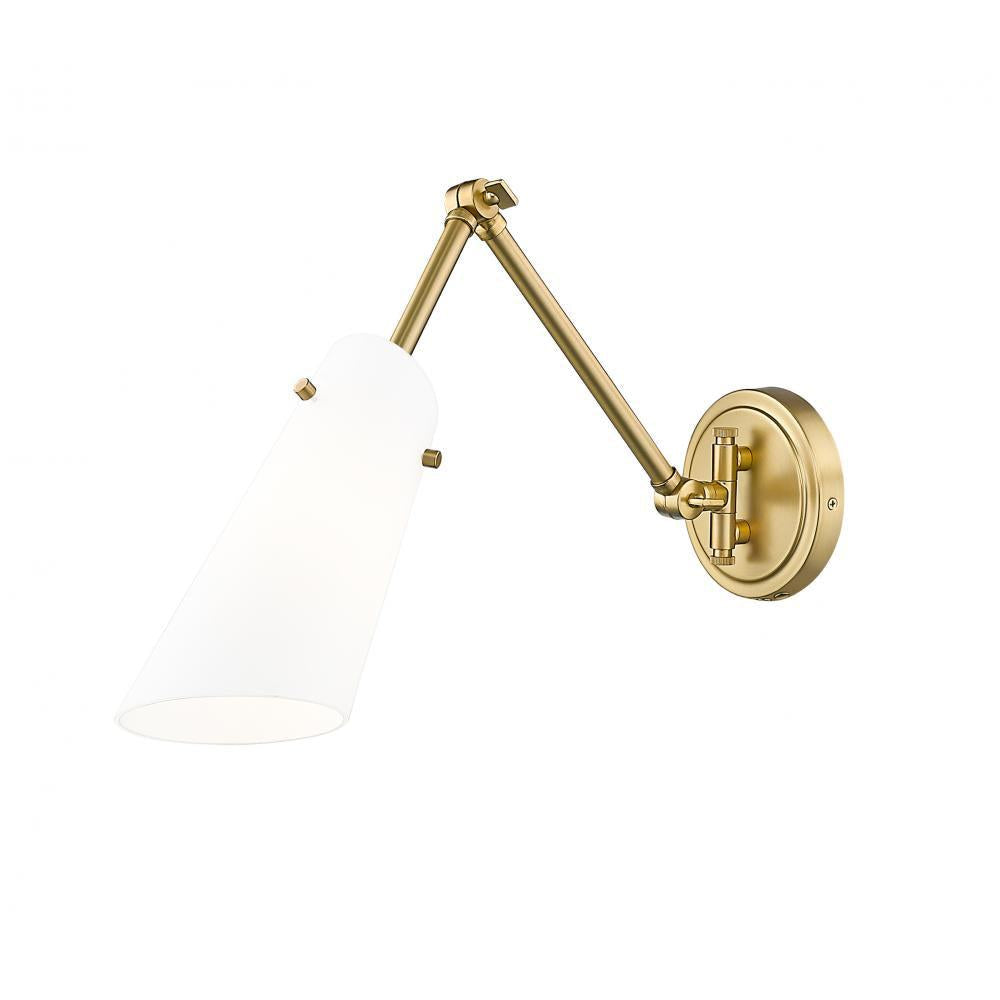 1 Light Wall Sconce-White Opal