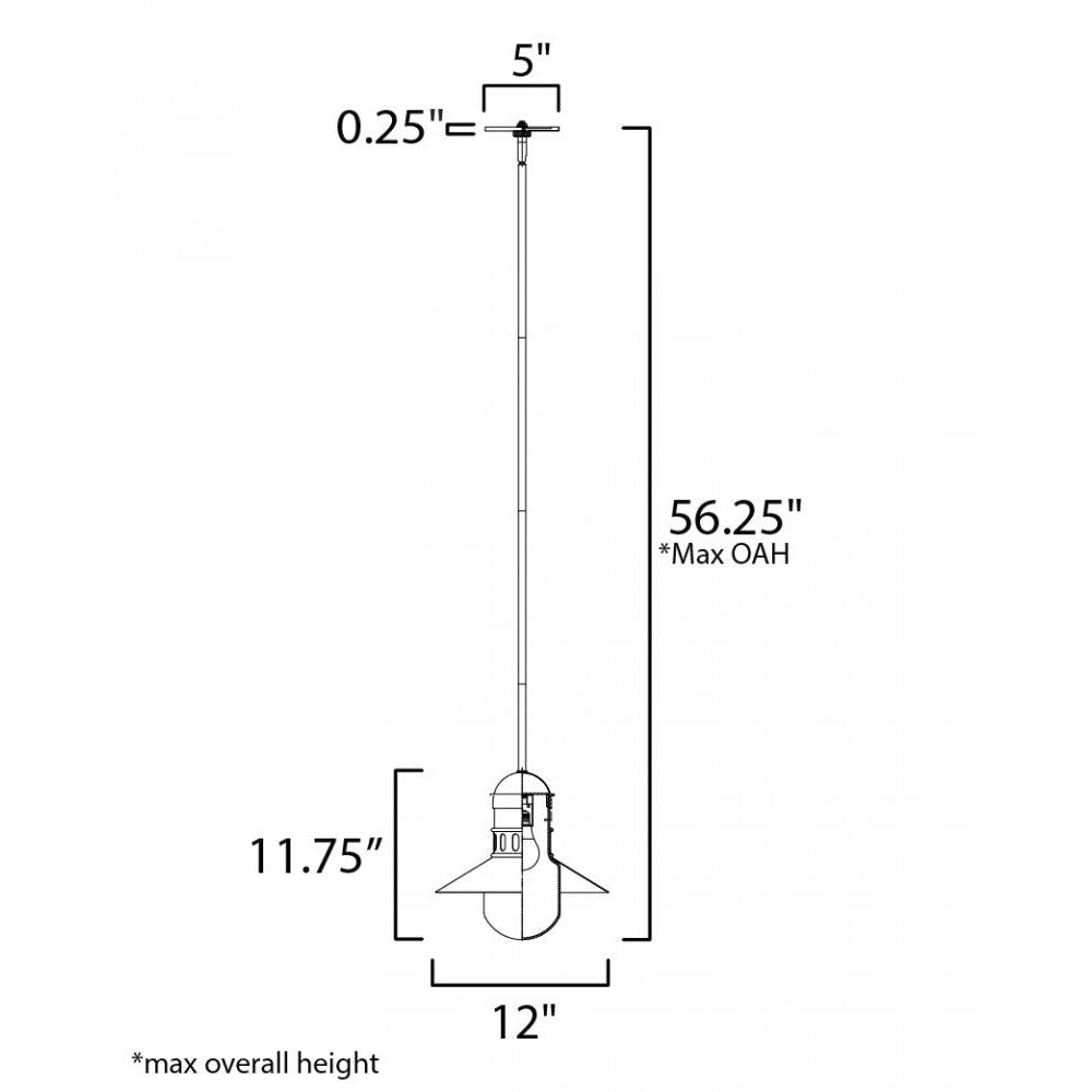 Maxim Lighting ADMIRALTY 35121SWBK Pendant - Black