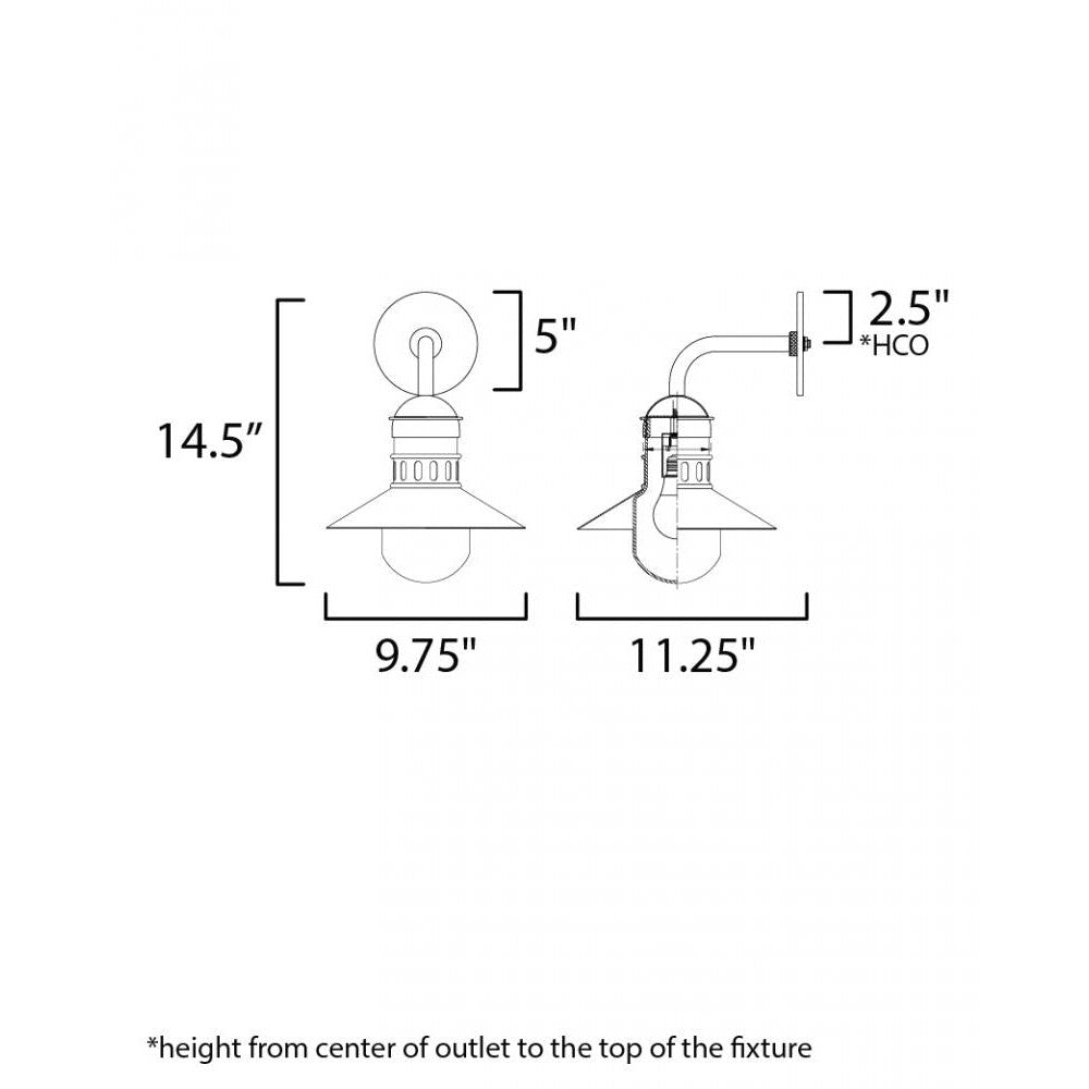 Maxim Lighting ADMIRALTY 35122SWBK Sconce - Black