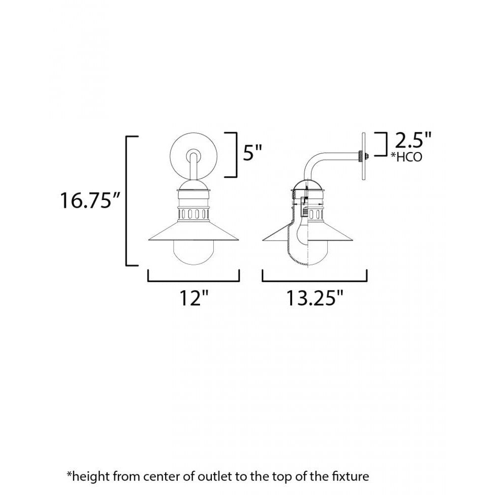 Maxim Lighting ADMIRALTY 35124SWBK Sconce - Black