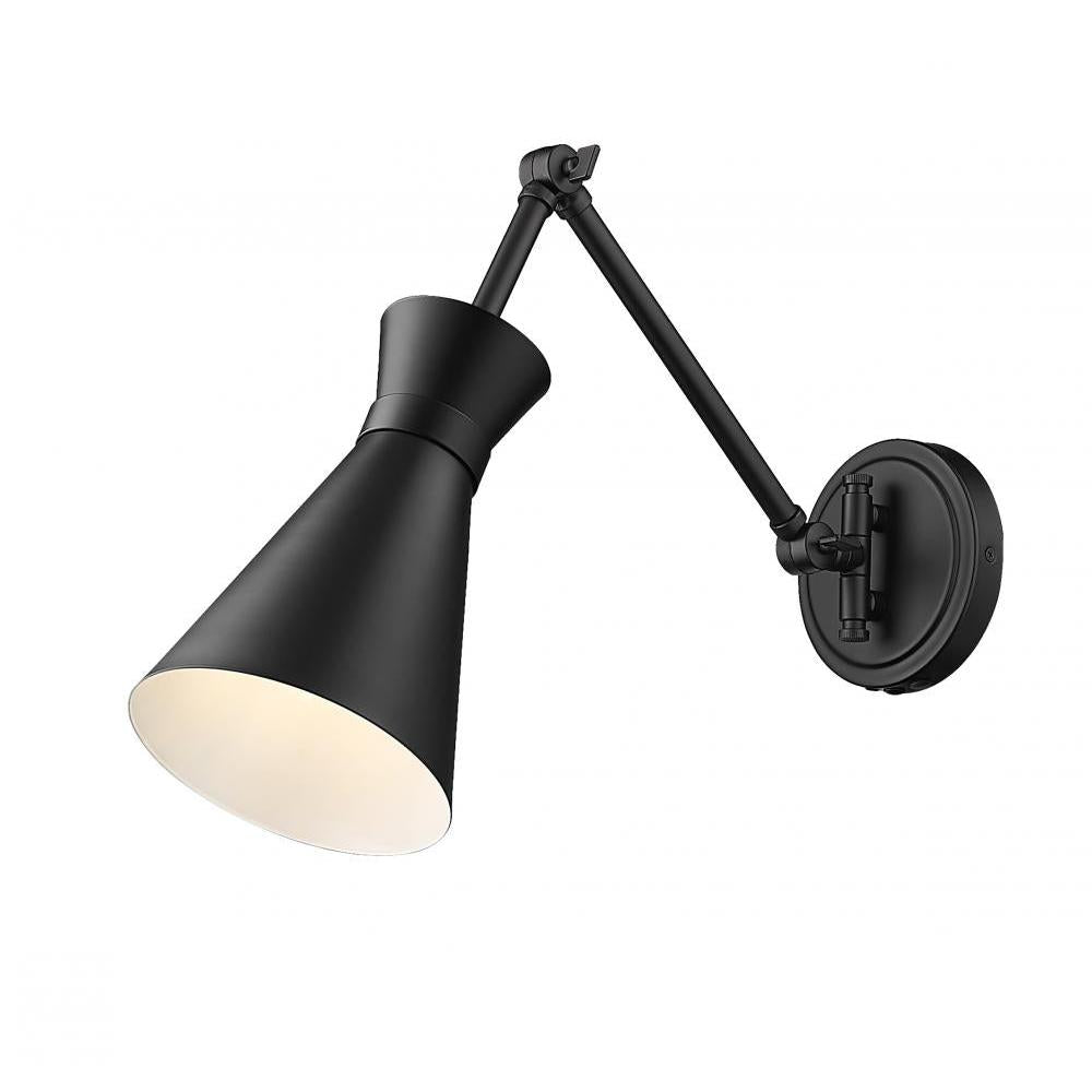 1 Light Wall Sconce-Matte Black