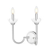 2 Light Wall Sconce-Clear Ribbed