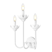 3 Light Wall Sconce-Clear Ribbed