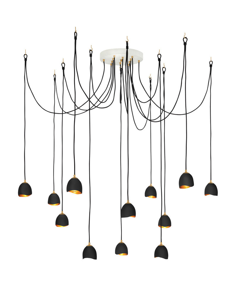 Hinkley Lighting NULA 35908SHB Chandelier Bohemian - Shell Black