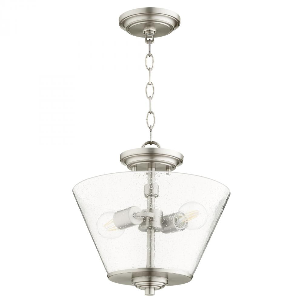 Quorum Lighting DUNBAR 3609-13-65 Flush Mount Contemporary - Satin Nickel