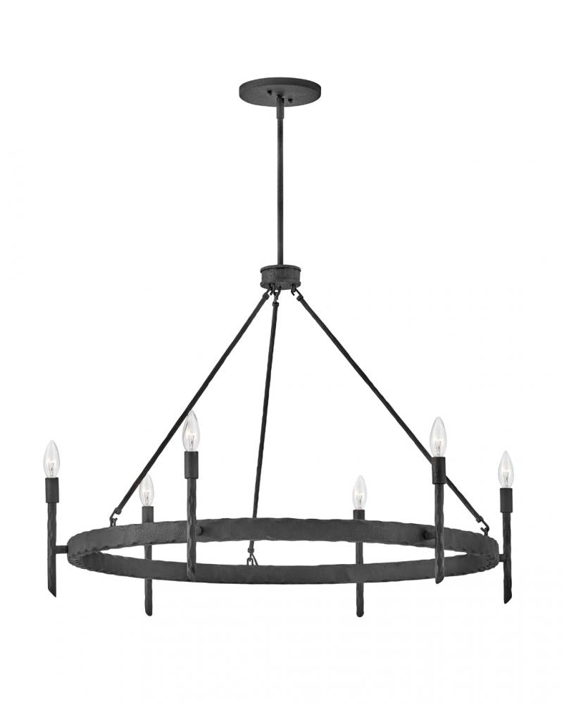 Hinkley Lighting TRESS 3678FE Chandelier Transitional - Forged Iron