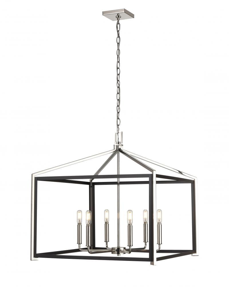 Innovations Lighting WISCOY 376-6CR-BPN-24 Chandelier Traditional - Black Polished Nickel