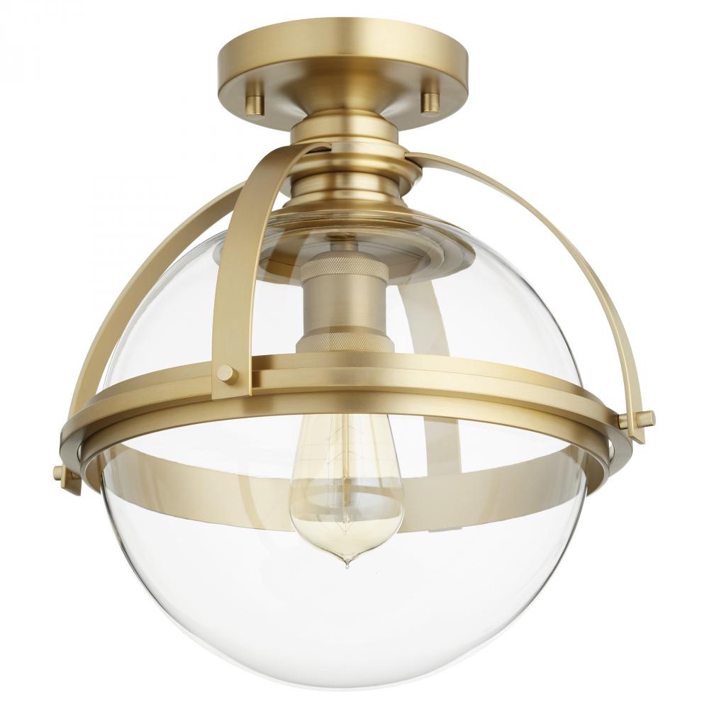 Quorum Lighting 38-13-80 Flush Mount Transitional - Aged Brass