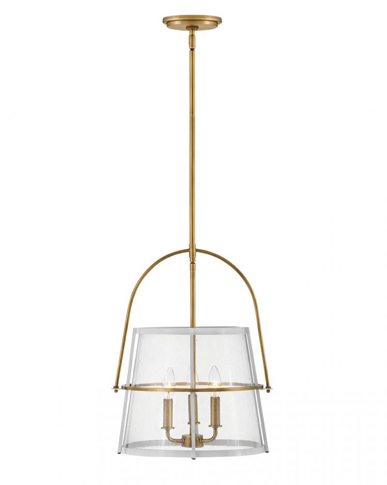 Hinkley Lighting TOURNON 38113HB-PT Pendant Mid Century Modern - Heritage Brass With Polished White Accents