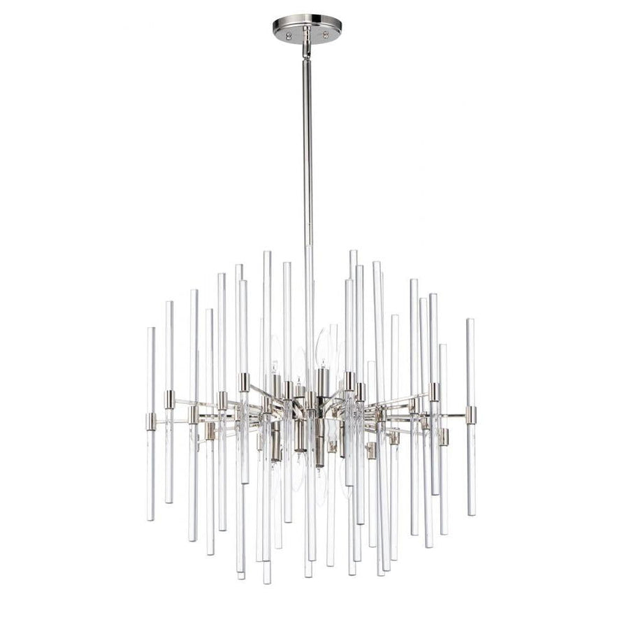 Divine 23.5 Inch Chandelier – Polished Nickel