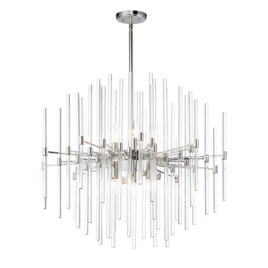 Maxim Lighting 38406CLPN Divine 28.5 Inch 8 Light Pendant – Polished Nickel