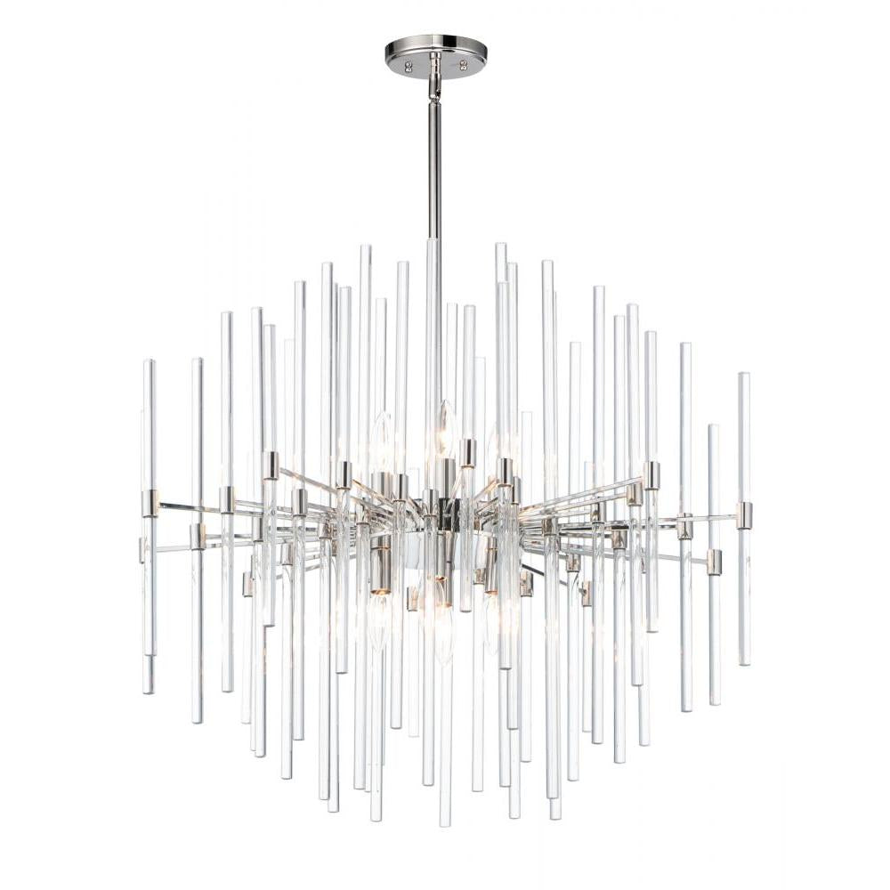Divine 28.5 Inch 8 Light Pendant – Polished Nickel