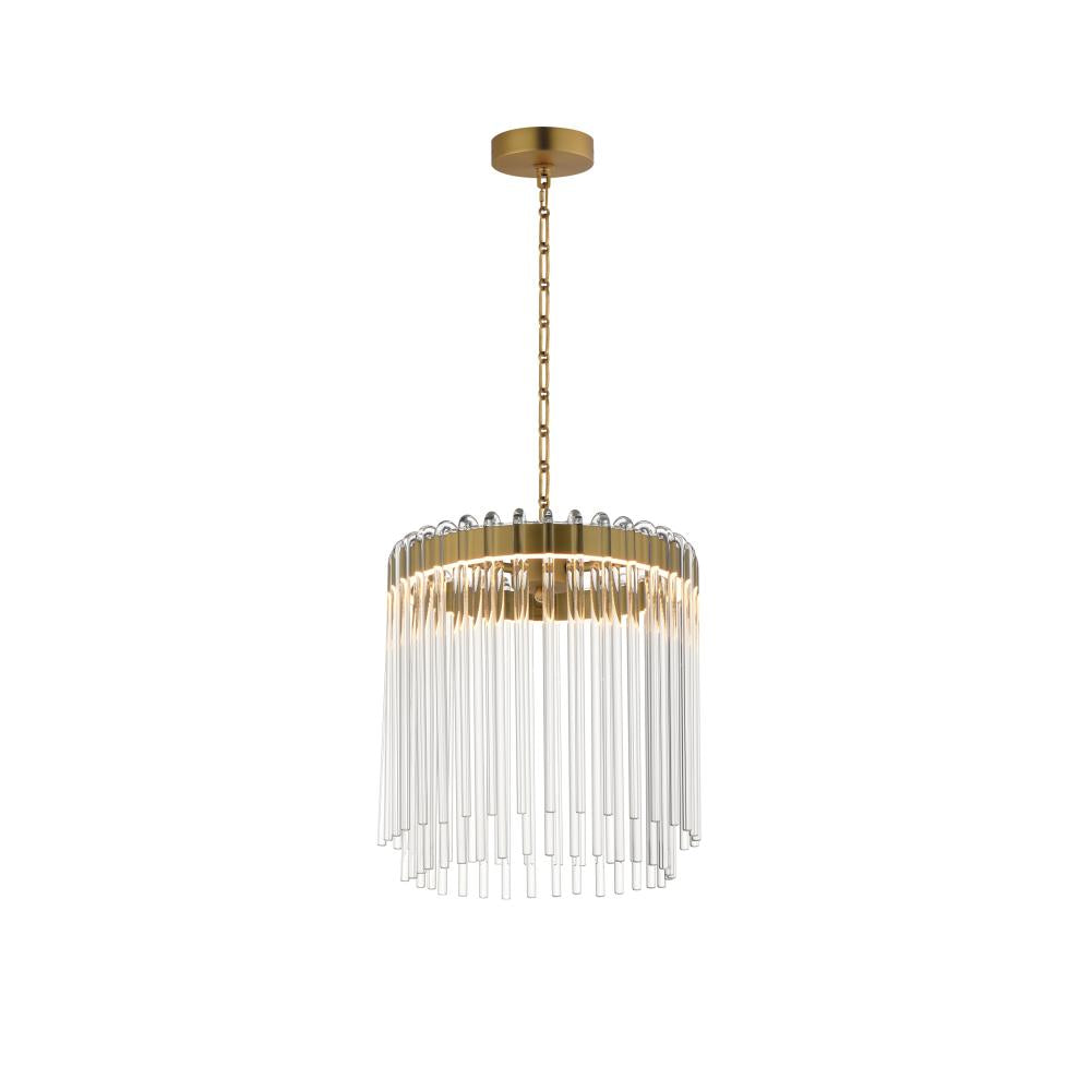 Jolie 11 Inch Semi Flush Mount Light – Natural Aged Brass