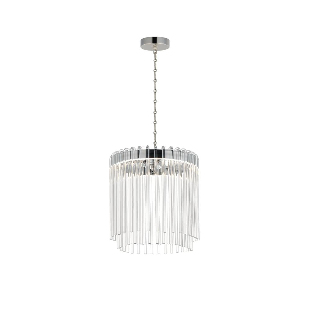 Jolie 11 Inch Semi Flush Mount Light – Polished Nickel