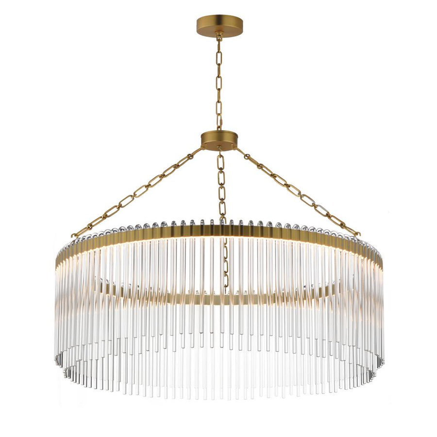 Jolie 34 Inch Chandelier – Natural Aged Brass