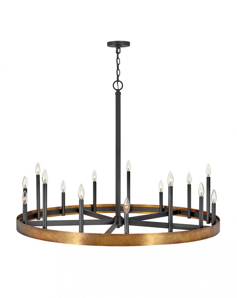 Hinkley Lighting WELLS 3865WA Chandelier Industrial - Weathered Brass