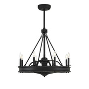 Lyon 8-Light Fan D'Lier in 
Matte Black