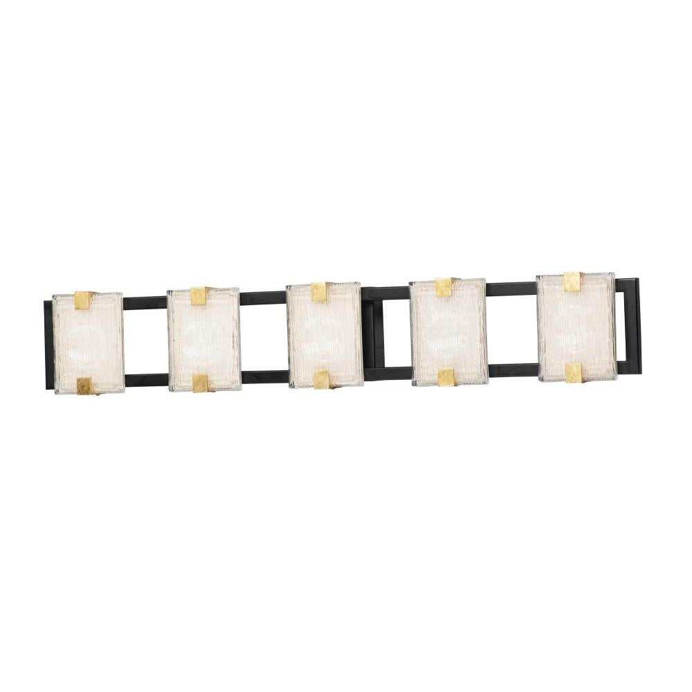 Radiant nan Bathroom Vanity - Black / Gold Leaf