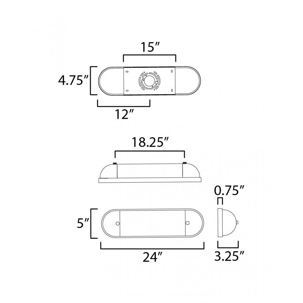 Maxim Lighting CAPSULE 39562SWBKNAB Bathroom Fixture - Black