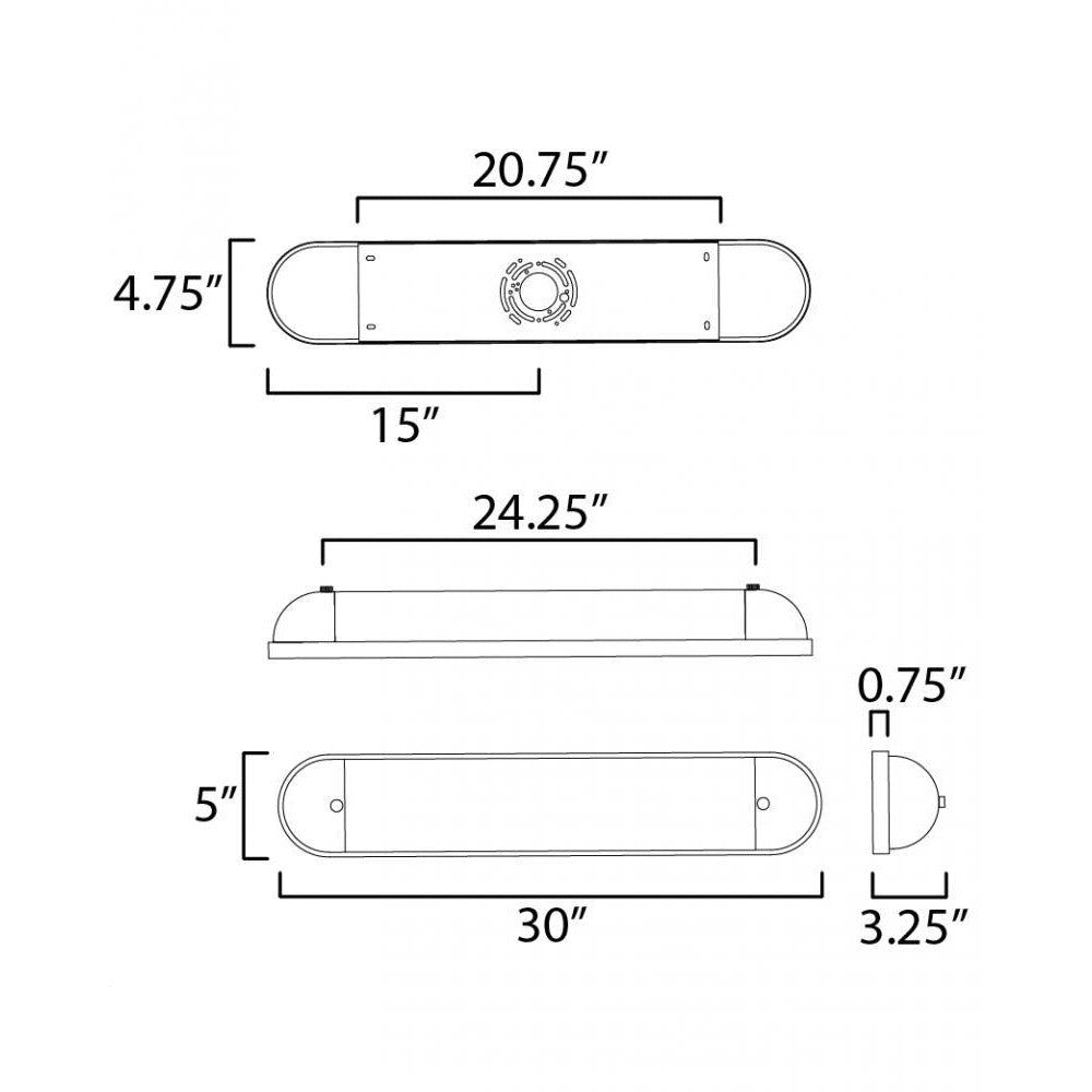 Maxim Lighting CAPSULE 39563SWPC Bathroom Fixture - Chrome