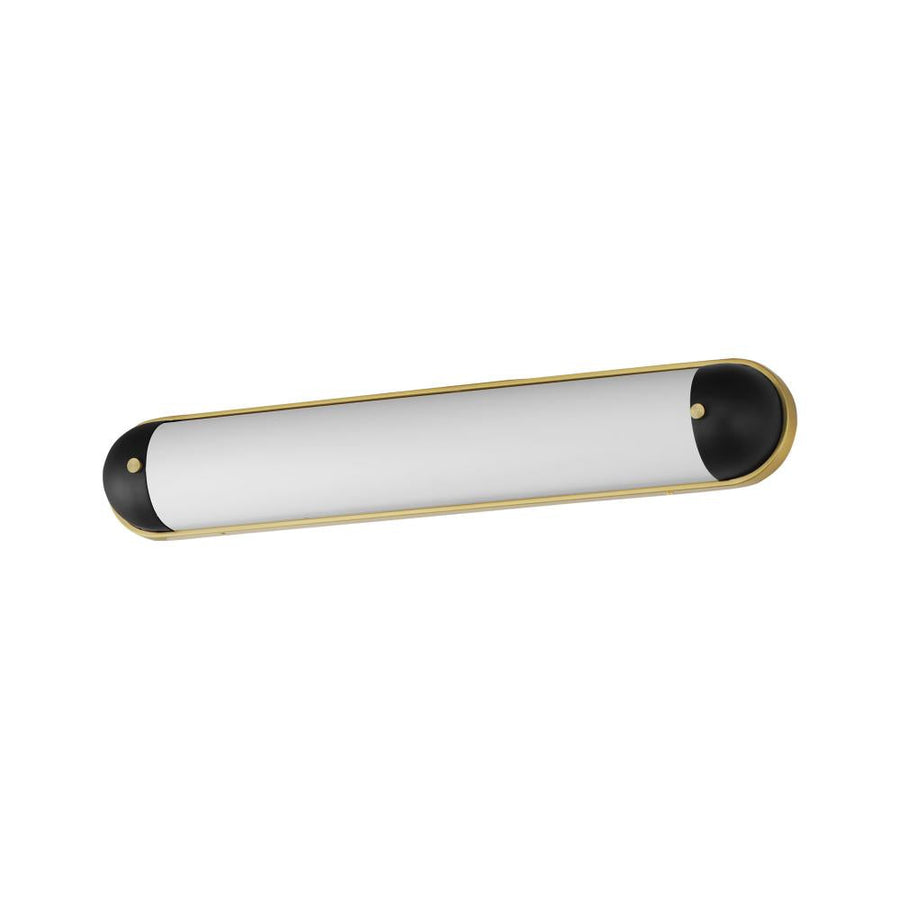 Maxim Lighting 39563SWBKNAB Capsule 3 Inch Bathroom Vanity - Black / Natural Aged Brass