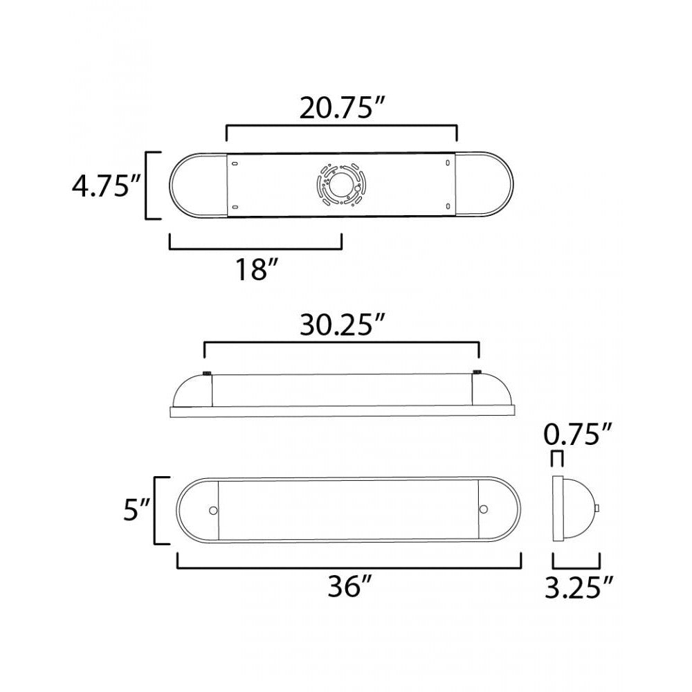 Maxim Lighting CAPSULE 39564SWPC Bathroom Fixture - Chrome