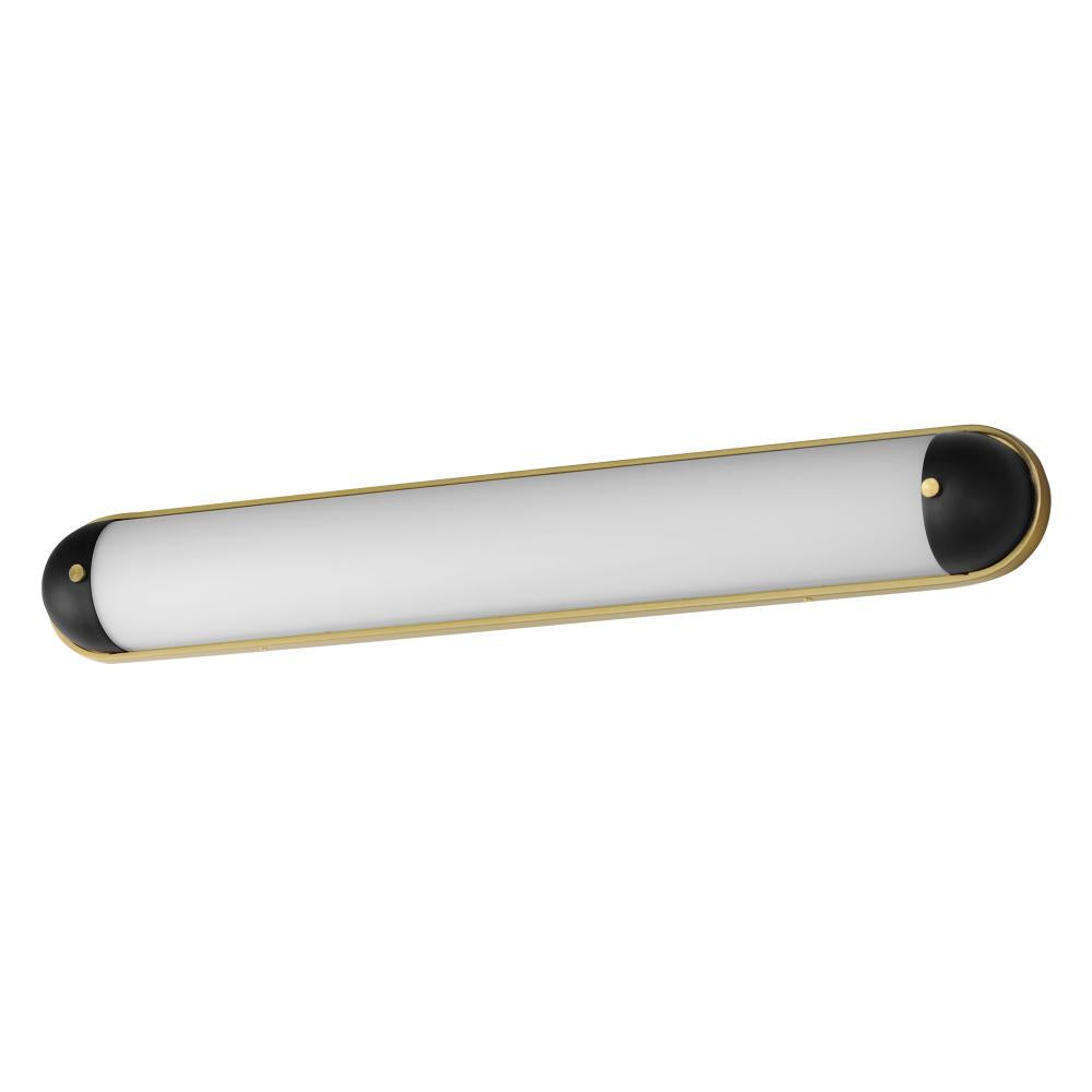 Capsule 36 Inch Bathroom Vanity - Black / Natural Aged Brass
