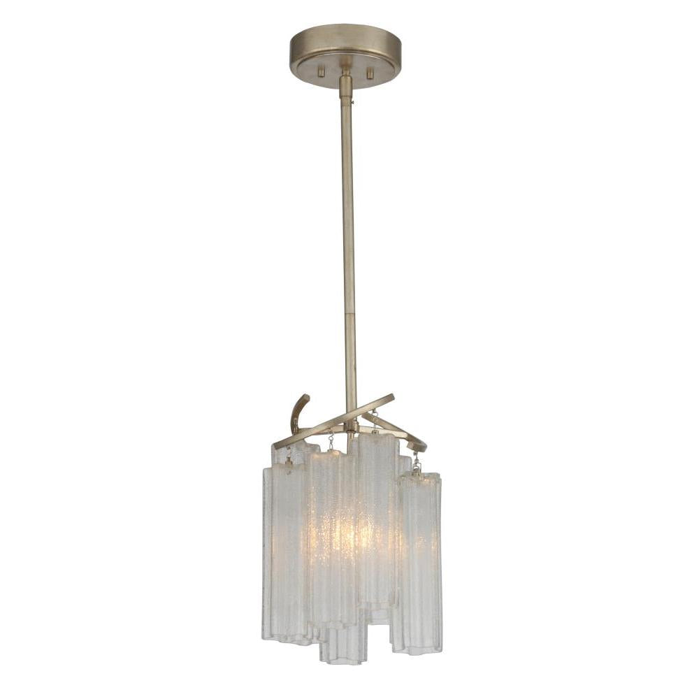 Victoria 10.75 Inch Semi Flush Mount Light – Golden Silver