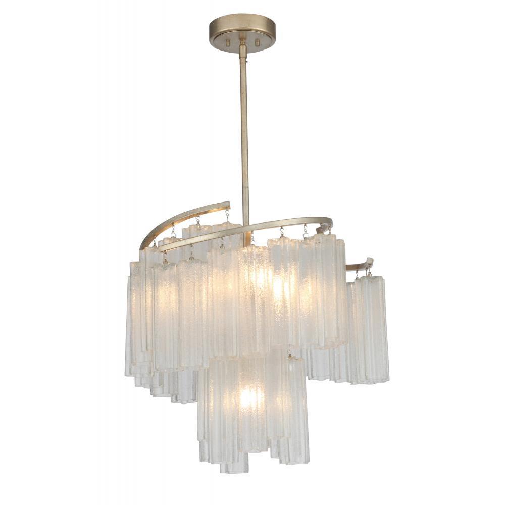 Victoria 24.75 Inch Semi Flush Mount Light – Golden Silver