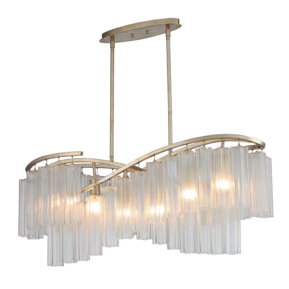 Victoria 41 Inch Linear Pendant – Golden Silver