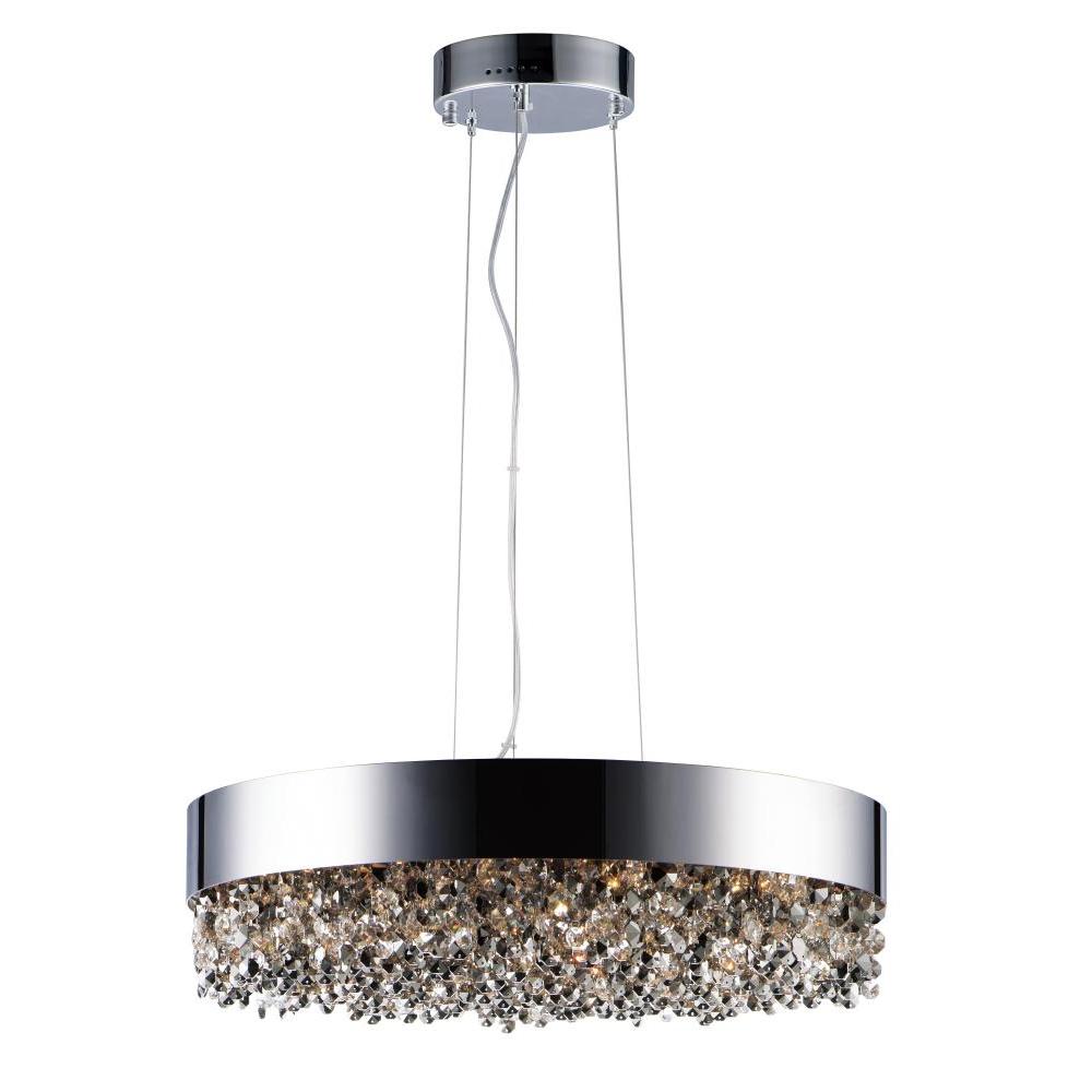 Mystic 24 Inch Semi Flush Mount Light – Polished Chrome