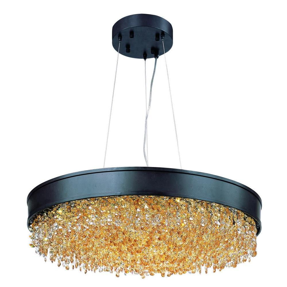 Mystic 24 Inch Semi Flush Mount Light – Bronze