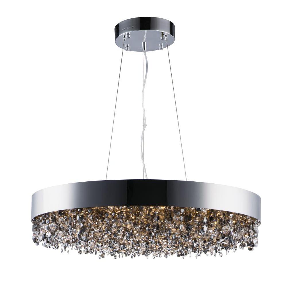 Mystic 30 Inch Semi Flush Mount Light – Polished Chrome