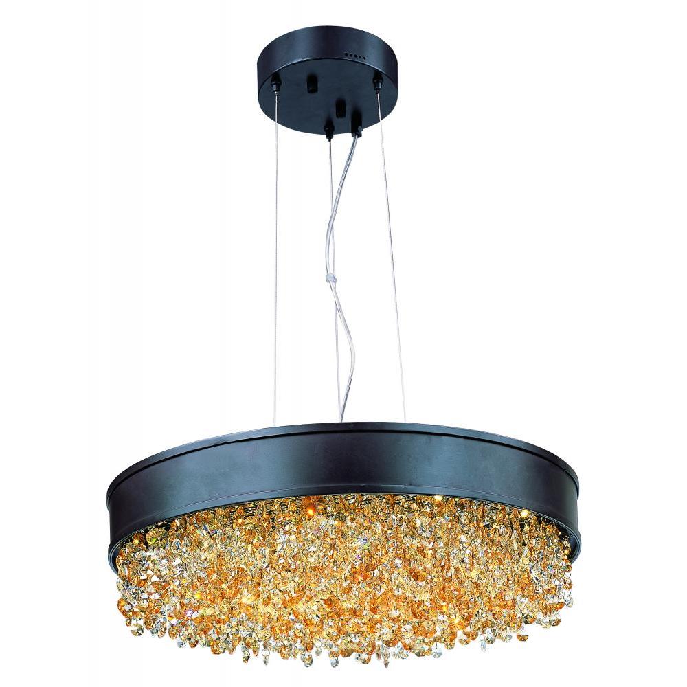 Mystic 30 Inch Semi Flush Mount Light – Bronze