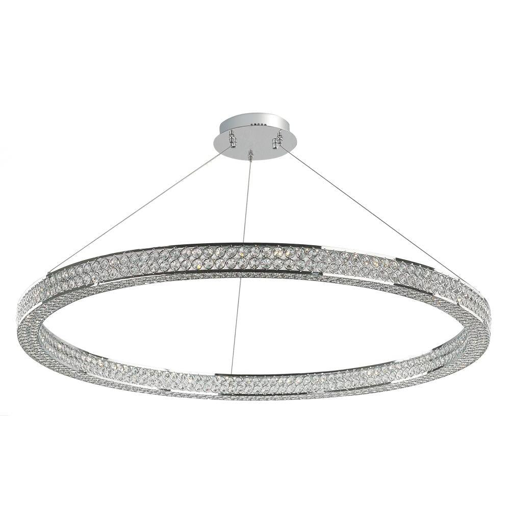 Foyer 40 Inch Chandelier – Polished Chrome