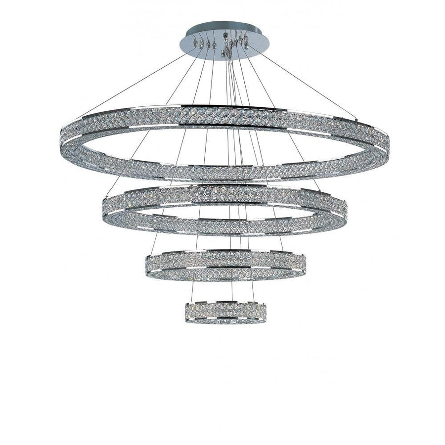 Foyer 40 Inch Chandelier – Polished Chrome