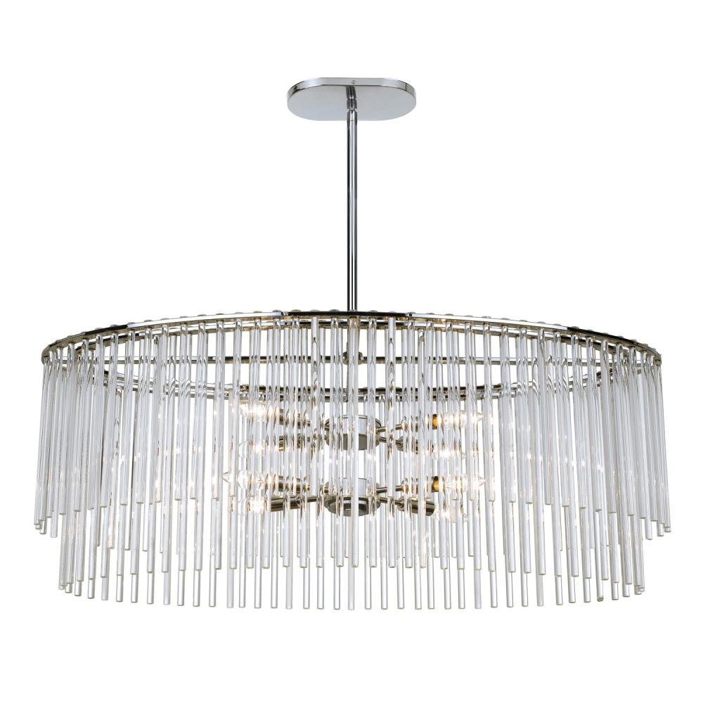 Crystorama BLEECKER 398-CH Chandelier Contemporary - Polished Chrome