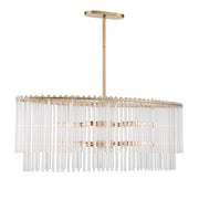 Crystorama 398-GA Bleecker 8 Light Chandelier, UL Dry Rated, Antique Gold