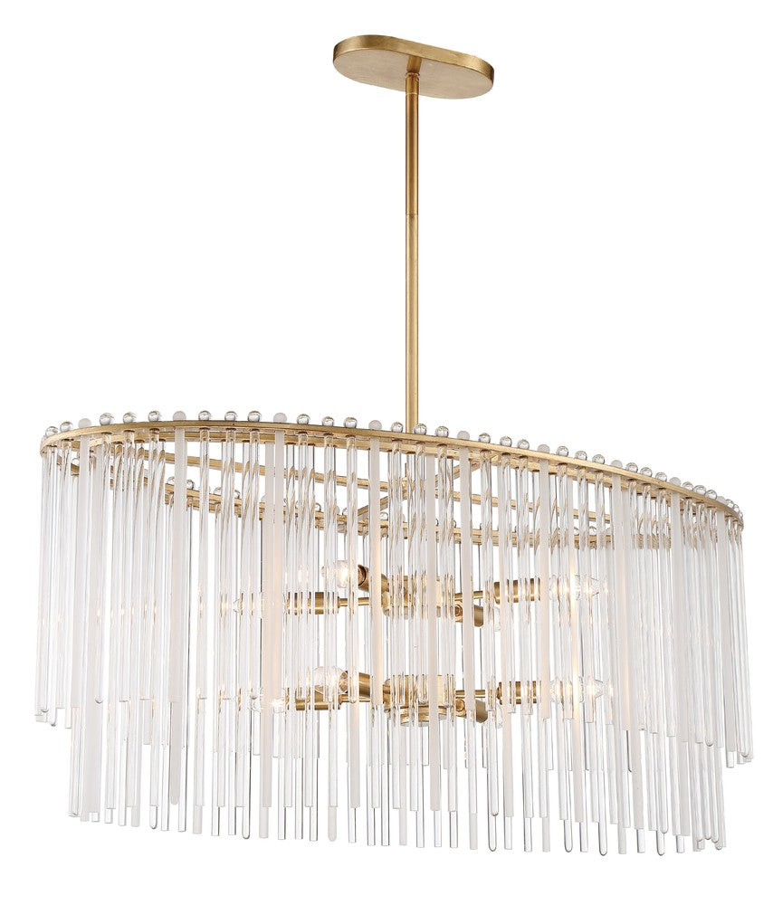 Crystorama BLEECKER 398-GA Chandelier Modern - Antique Gold