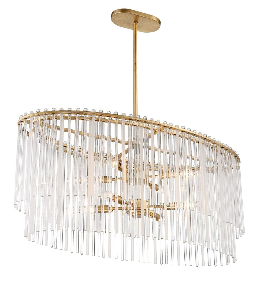 Crystorama BLEECKER 398-GA Chandelier Modern - Antique Gold