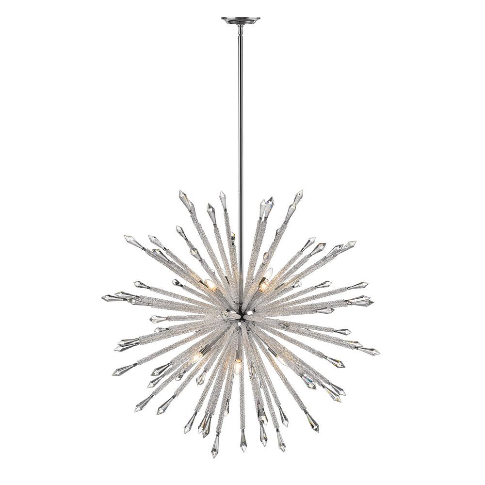 12 Light Chandelier-Clear