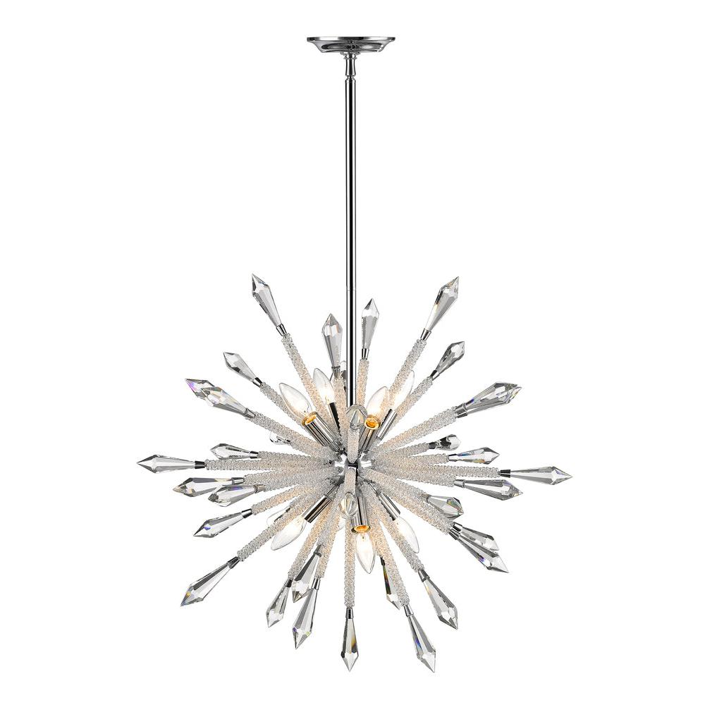 8 Light Chandelier-Clear
