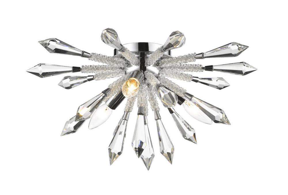 Z-Lite Lighting 4002F3 Flush Mount Contemporary - Chrome