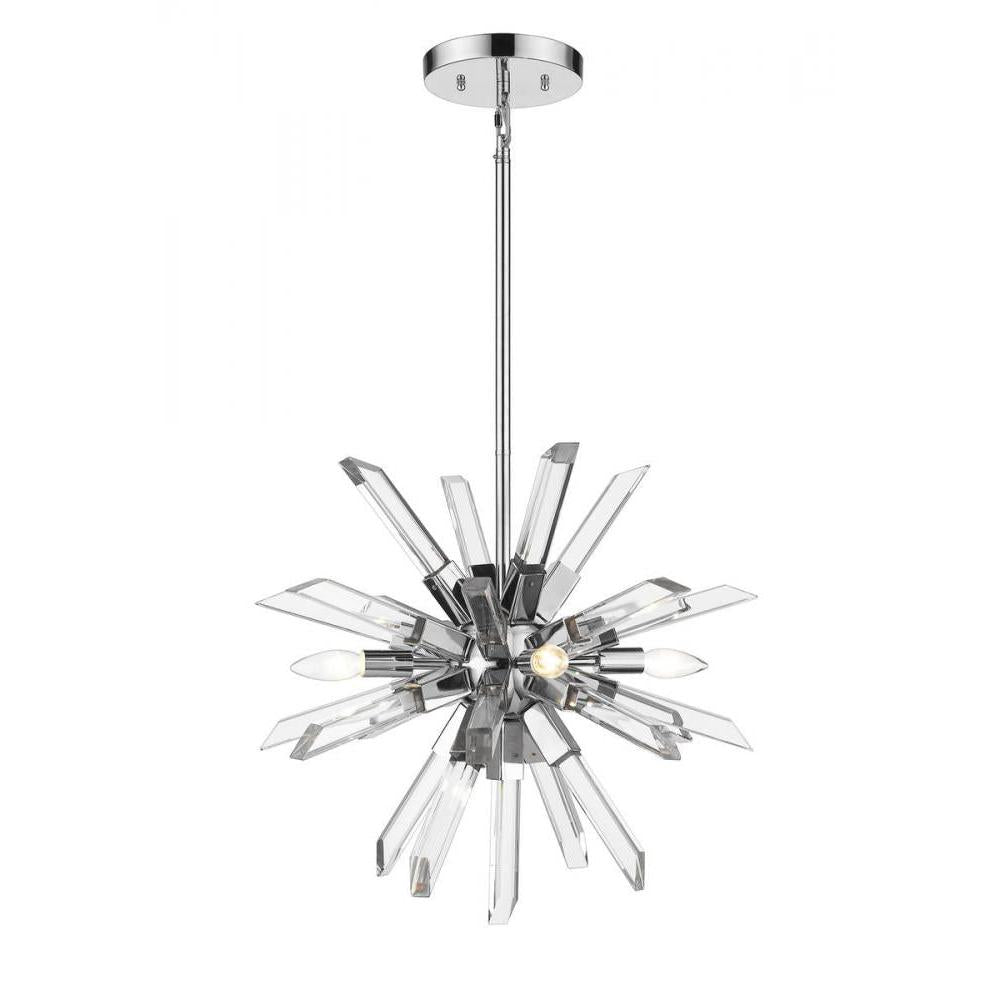 4 Light Chandelier-Clear