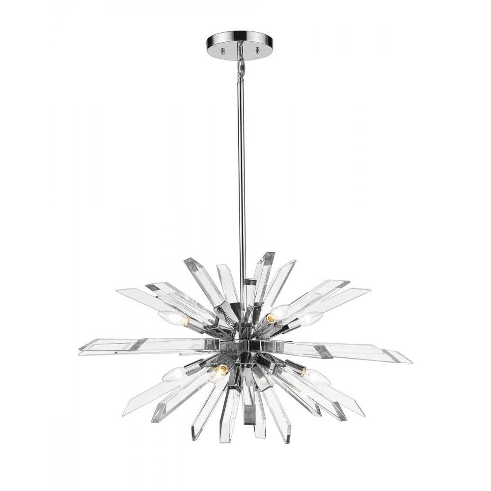 8 Light Chandelier-Clear